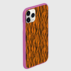 Чехол iPhone 11 Pro матовый Тигровые Полосы, цвет: 3D-фиолетовый — фото 2