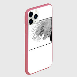 Чехол iPhone 11 Pro матовый Джузо Rage, цвет: 3D-малиновый — фото 2