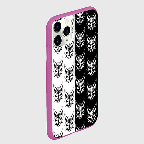 Чехол iPhone 11 Pro матовый GENSHIN IMPACT XIAO MASK ГЕНШИН ИМПАКТ СЯО МАСКА / 3D-Фиолетовый – фото 2