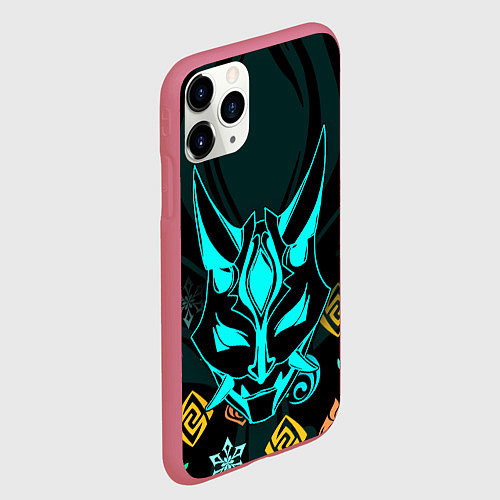 Чехол iPhone 11 Pro матовый GENSHIN IMPACT ГЕНШИН ИМПАКТ СЯО МАСКА / 3D-Малиновый – фото 2