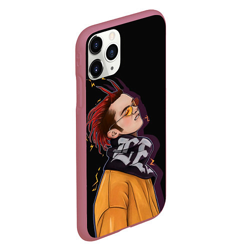 Чехол iPhone 11 Pro матовый Gone Fludd on style / 3D-Малиновый – фото 2