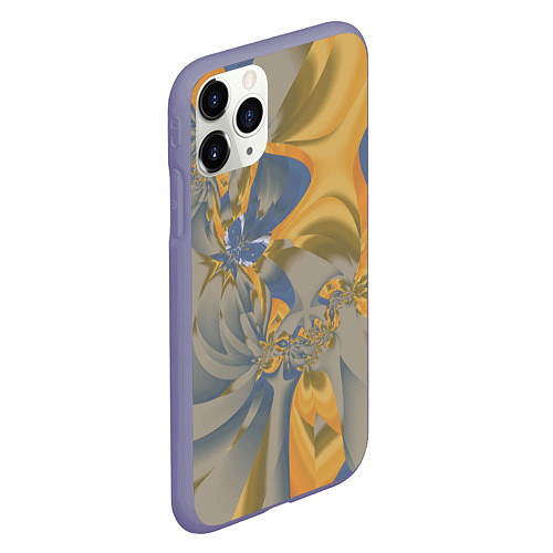 Чехол iPhone 11 Pro матовый Орхидеи Небо и песок Абстракция 403-1 / 3D-Серый – фото 2