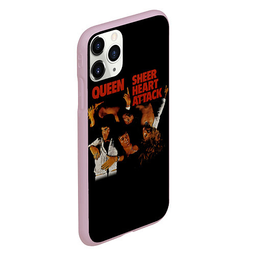 Чехол iPhone 11 Pro матовый Sheer Heart Attack - Queen / 3D-Розовый – фото 2