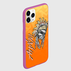Чехол iPhone 11 Pro матовый Краснокожий, цвет: 3D-фиолетовый — фото 2