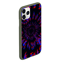 Чехол iPhone 11 Pro матовый Абстракция Стай, цвет: 3D-темно-зеленый — фото 2