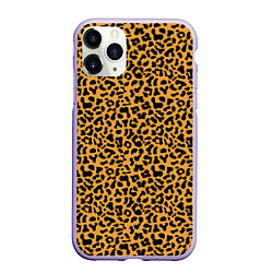 Чехол iPhone 11 Pro матовый Леопард Leopard, цвет: 3D-светло-сиреневый