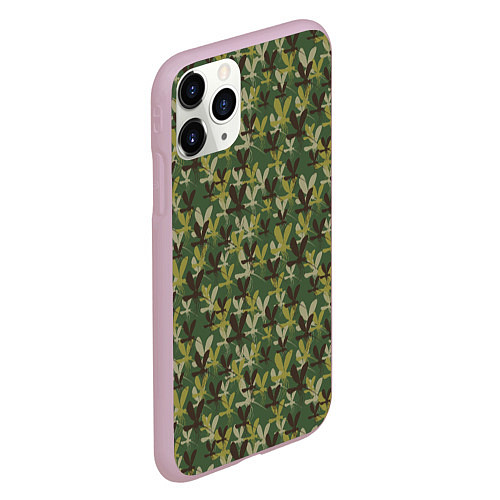 Чехол iPhone 11 Pro матовый Комары камуфляж / 3D-Розовый – фото 2