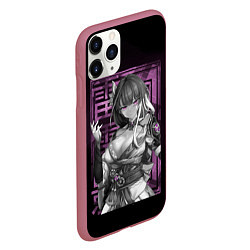 Чехол iPhone 11 Pro матовый Сегун Райдэн Эи Bad girl, цвет: 3D-малиновый — фото 2