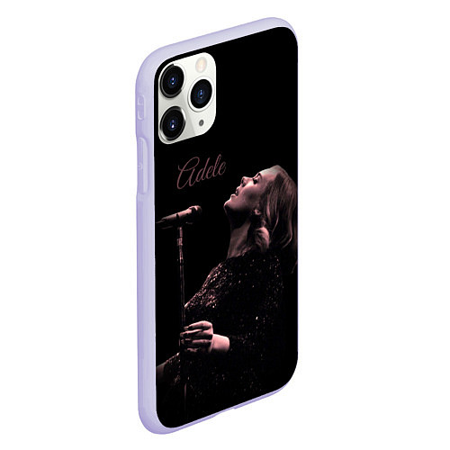 Чехол iPhone 11 Pro матовый Песнь Адель / 3D-Светло-сиреневый – фото 2