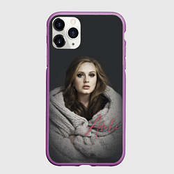 Чехол iPhone 11 Pro матовый Фото Адель, цвет: 3D-фиолетовый