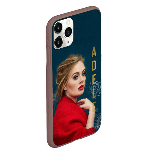 Чехол iPhone 11 Pro матовый Portrait Adele / 3D-Коричневый – фото 2