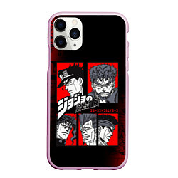 Чехол iPhone 11 Pro матовый JOJO BIZARRE ADVENTURE ДЖОДЖО АРТ, цвет: 3D-розовый