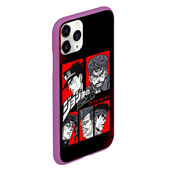 Чехол iPhone 11 Pro матовый JOJO BIZARRE ADVENTURE ДЖОДЖО АРТ, цвет: 3D-фиолетовый — фото 2