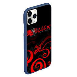 Чехол iPhone 11 Pro матовый ТОКИЙСКИЕ МСТИТЕЛИ ТАТУ ДРАКЕНА TOKYO REVENGERS, цвет: 3D-тёмно-синий — фото 2