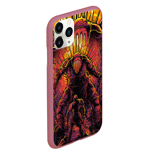 Чехол iPhone 11 Pro матовый КРАТОС И БИТВА С БОССОМ, GOD OF WAR / 3D-Малиновый – фото 2