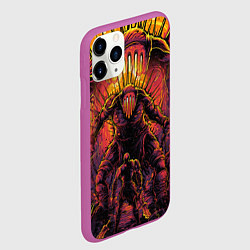 Чехол iPhone 11 Pro матовый КРАТОС И БИТВА С БОССОМ, GOD OF WAR, цвет: 3D-фиолетовый — фото 2