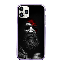 Чехол iPhone 11 Pro матовый ЛИЦО КРАТОСА, БОГ ВОЙНЫ GOD OF WAR