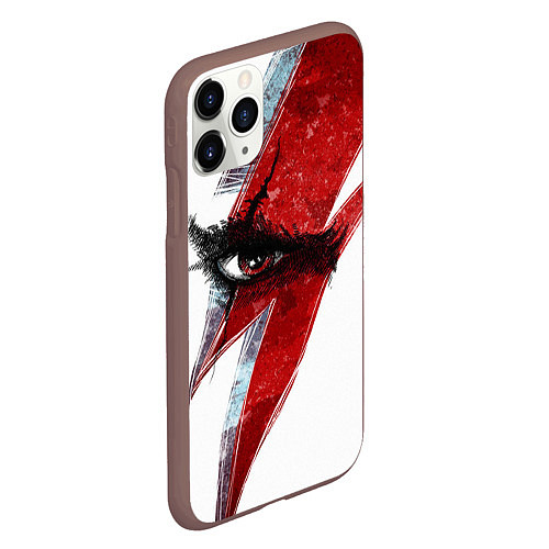 Чехол iPhone 11 Pro матовый ГЛАЗ КРАТОСА, БОГ ВОЙНЫ GOD OF WAR / 3D-Коричневый – фото 2