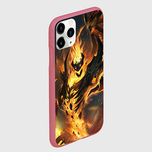 Чехол iPhone 11 Pro матовый DOTA 2 SHADOW FIEND ТЕНЬ / 3D-Малиновый – фото 2