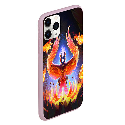 Чехол iPhone 11 Pro матовый DOTA 2 ФЕНИКС / 3D-Розовый – фото 2