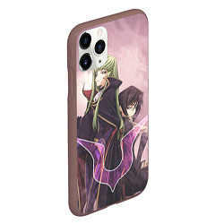 Чехол iPhone 11 Pro матовый Code Geass, Лелуш Ламперуж и C C, цвет: 3D-коричневый — фото 2