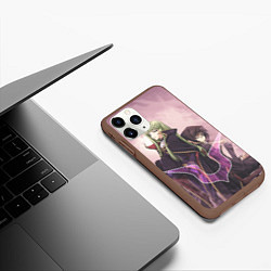 Чехол iPhone 11 Pro матовый Code Geass, Лелуш Ламперуж и C C, цвет: 3D-коричневый — фото 2