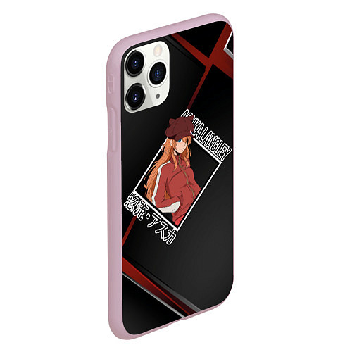 Чехол iPhone 11 Pro матовый Евангелион Evangelion, Аска Лэнгли Сорью / 3D-Розовый – фото 2