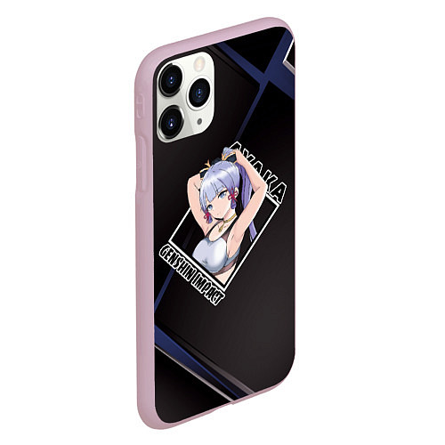 Чехол iPhone 11 Pro матовый Аяка Камисато Ayaka Kamisato, Genshin Impact / 3D-Розовый – фото 2