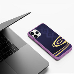 Чехол iPhone 11 Pro матовый КОСТЮМ КАМИСАТО АЯКИ, цвет: 3D-фиолетовый — фото 2