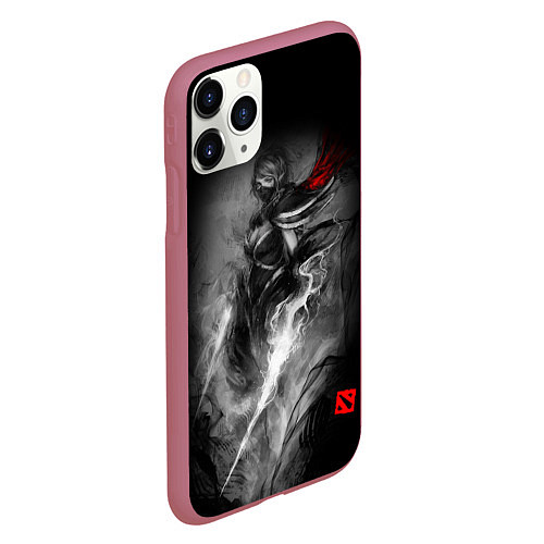 Чехол iPhone 11 Pro матовый DOTA 2 ДОТА 2 ТЕНЬ / 3D-Малиновый – фото 2