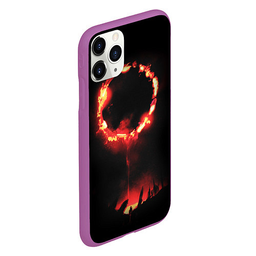 Чехол iPhone 11 Pro матовый DARK SOULS PRAISE THE SUN / 3D-Фиолетовый – фото 2