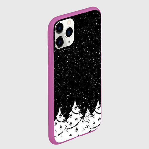 Чехол iPhone 11 Pro матовый НОВОГОДНЯЯ НОЧЬ 2022 / 3D-Фиолетовый – фото 2