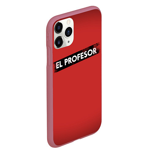 Чехол iPhone 11 Pro матовый EL PROFESOR БУМАЖНЫЙ ДОМ / 3D-Малиновый – фото 2