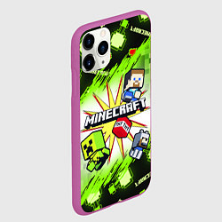 Чехол iPhone 11 Pro матовый MINECRAFT ART МАЙНКРАФТ АРТ, цвет: 3D-фиолетовый — фото 2