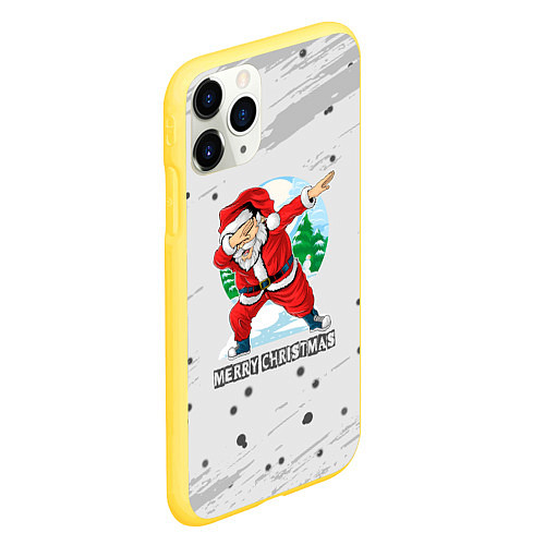 Чехол iPhone 11 Pro матовый Merry Christmas Santa Dabbing / 3D-Желтый – фото 2