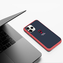 Чехол iPhone 11 Pro матовый Трeугольник, цвет: 3D-красный — фото 2
