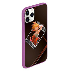 Чехол iPhone 11 Pro матовый Yoimiya Ёимия Наганохара, Genshin Impact, цвет: 3D-фиолетовый — фото 2