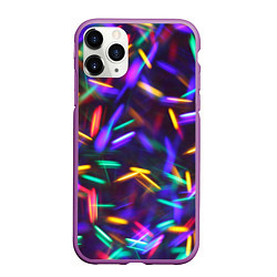 Чехол iPhone 11 Pro матовый Новогодние Фонарики, цвет: 3D-фиолетовый