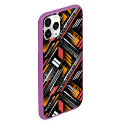 Чехол iPhone 11 Pro матовый GO WIN LETS GO, цвет: 3D-фиолетовый — фото 2