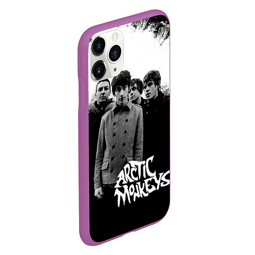 Чехол iPhone 11 Pro матовый Группа Arctic monkeys / 3D-Фиолетовый – фото 2