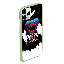 Чехол iPhone 11 Pro матовый Poppy Playtime Перья, цвет: 3D-салатовый — фото 2