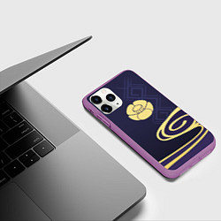 Чехол iPhone 11 Pro матовый КАМИСАТО АЯКА GENSHIN IMP, цвет: 3D-фиолетовый — фото 2