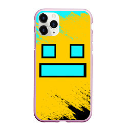 Чехол iPhone 11 Pro матовый GEOMETRY DASH SMILE БРЫЗГИ КРАСОК