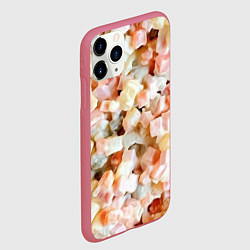 Чехол iPhone 11 Pro матовый Салат Оливье Новогодняя Оливьешка, цвет: 3D-малиновый — фото 2