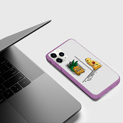 Чехол iPhone 11 Pro матовый HERES PINEAPPLE!, цвет: 3D-фиолетовый — фото 2