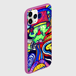Чехол iPhone 11 Pro матовый ПСИХОДЕЛЛА, цвет: 3D-фиолетовый — фото 2