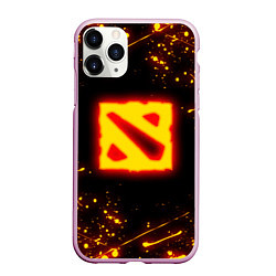 Чехол iPhone 11 Pro матовый DOTA 2 FIRE LOGO ДОТА 2 ОГНЕННЫЙ ЛОГО