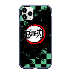 Чехол iPhone 11 Pro матовый ТАНДЖИРО, KIMETSU NO YAIBA LOGO, цвет: 3D-серый