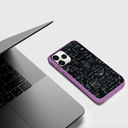 Чехол iPhone 11 Pro матовый РАЗНЫЕ ФОРМУЛЫ НАУКА, цвет: 3D-фиолетовый — фото 2