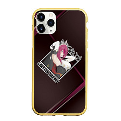Чехол iPhone 11 Pro матовый Rosaria Розария, Genshin Impact, цвет: 3D-желтый